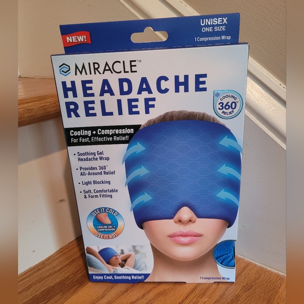 NEW Miracle Headache Relief Wrap Cooling, Heating, & Compression